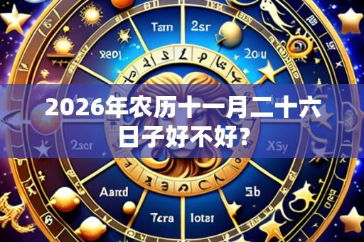 2026年农历十一月二十六日子好不好?