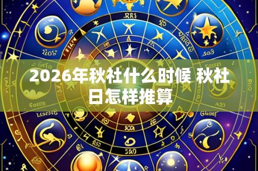 2026年秋社什么时候 秋社日怎样推算