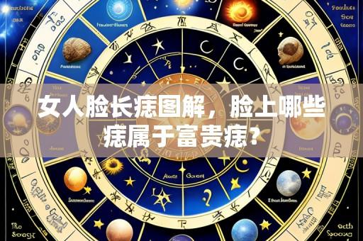 女人脸长痣图解,脸上哪些痣属于富贵痣?