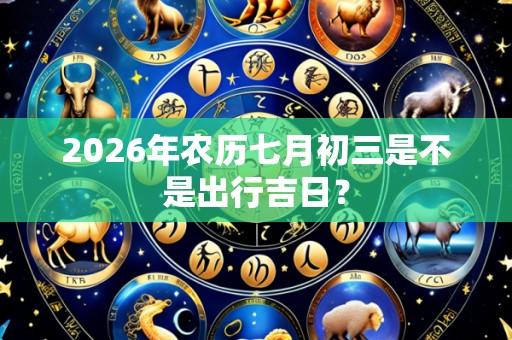 2026年农历七月初三是不是出行吉日?