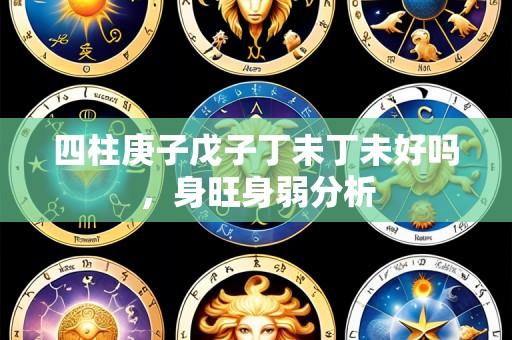 四柱庚子戊子丁未丁未好吗,身旺身弱分析
