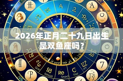 2026年正月二十九日出生是双鱼座吗?