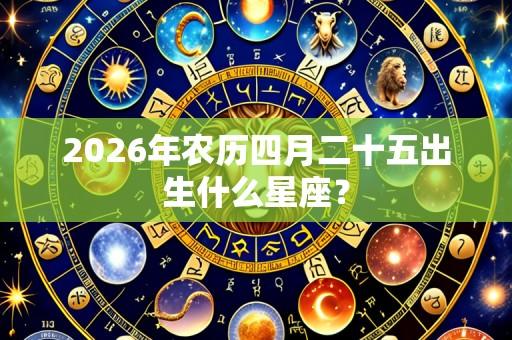 2026年农历四月二十五出生什么星座?
