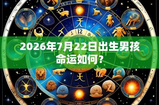2026年7月22日出生男孩命运如何?