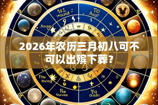 2026年农历三月初八可不可以出殡下葬？