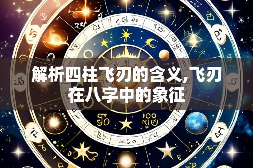 解析四柱飞刃的含义,飞刃在八字中的象征