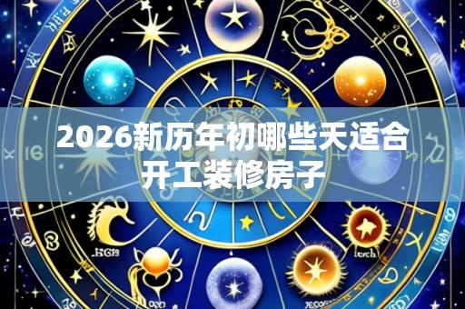 2026新历年初哪些天适合开工装修房子