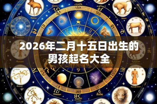 2026年二月十五日出生的男孩起名大全