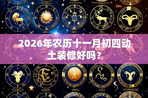 2026年农历十一月初四动土装修好吗?