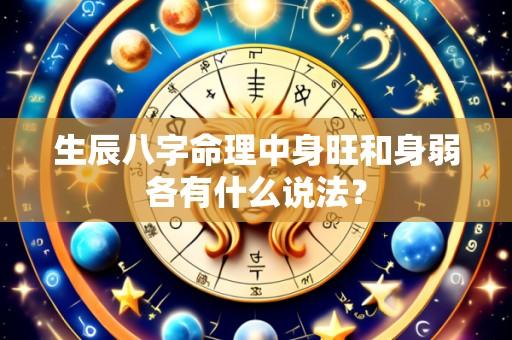 生辰八字命理中身旺和身弱各有什么说法？