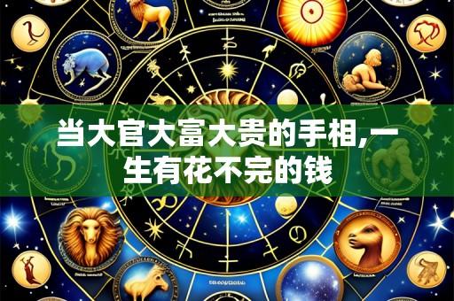 当大官大富大贵的手相,一生有花不完的钱