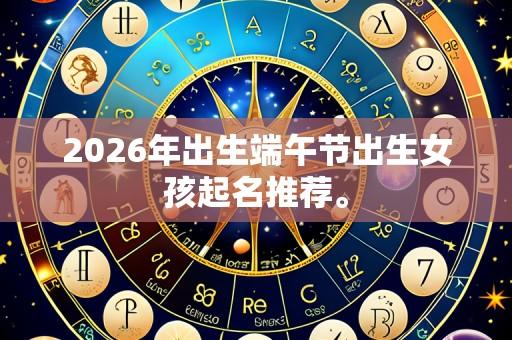 2026年出生端午节出生女孩起名推荐。