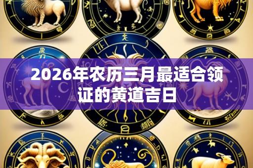 2026年农历三月最适合领证的黄道吉日