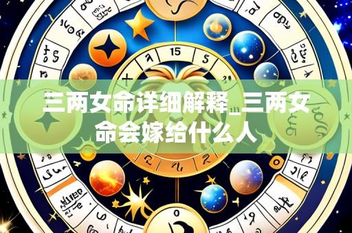 三两女命详细解释_三两女命会嫁给什么人