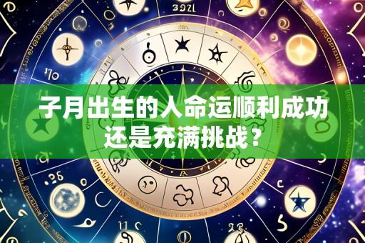 子月出生的人命运顺利成功还是充满挑战?