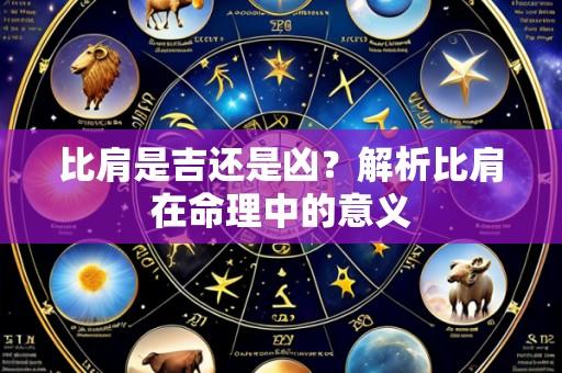 比肩是吉还是凶?解析比肩在命理中的意义