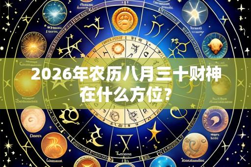 2026年农历八月三十财神在什么方位?