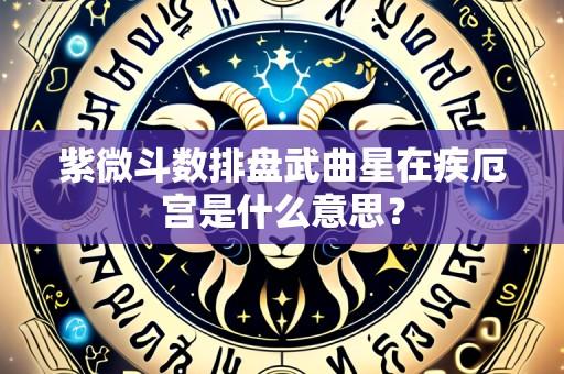 紫微斗数排盘武曲星在疾厄宫是什么意思？