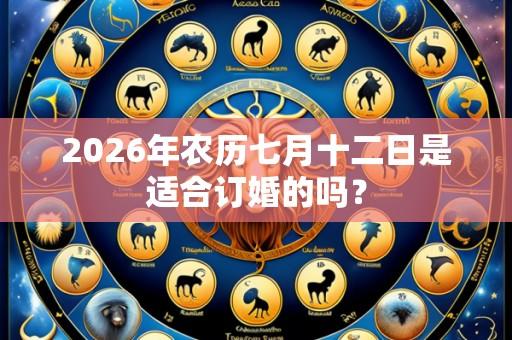 2026年农历七月十二日是适合订婚的吗?