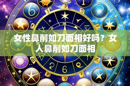 女性鼻削如刀面相好吗？女人鼻削如刀面相