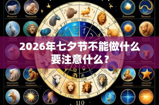 2026年七夕节不能做什么要注意什么?