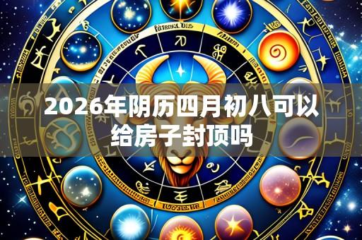 2026年阴历四月初八可以给房子封顶吗