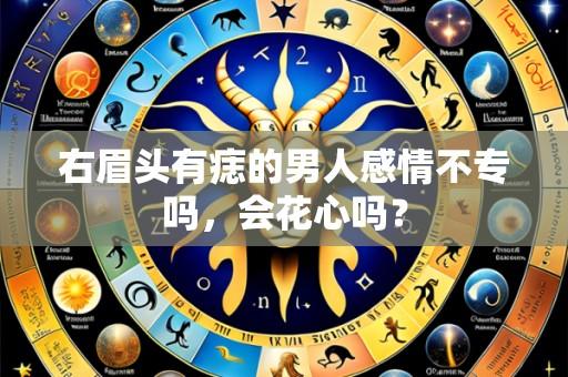 右眉头有痣的男人感情不专吗，会花心吗？