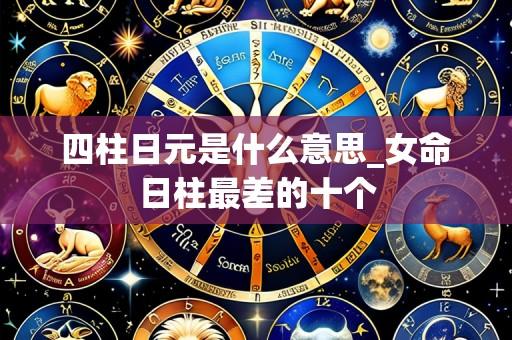 四柱日元是什么意思_女命日柱最差的十个