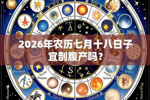 2026年农历七月十八日子宜剖腹产吗?
