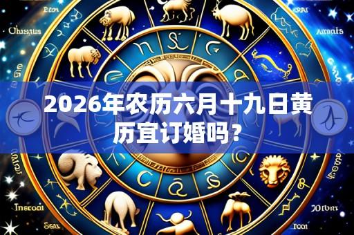 2026年农历六月十九日黄历宜订婚吗?