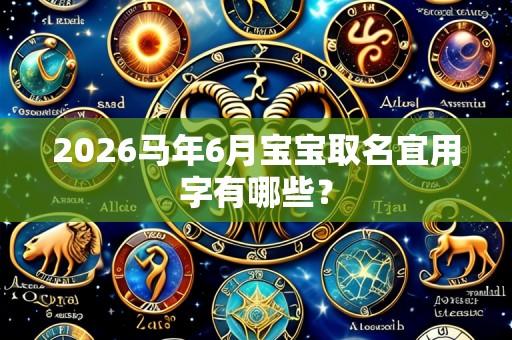 2026马年6月宝宝取名宜用字有哪些？