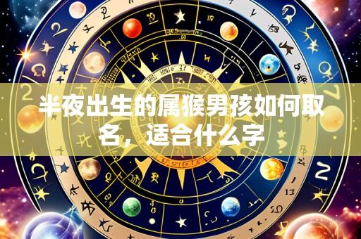 半夜出生的属猴男孩如何取名，适合什么字