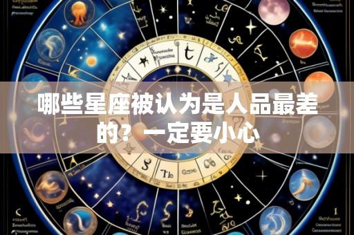 哪些星座被认为是人品最差的?一定要小心