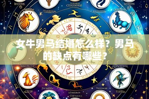 女牛男马结婚怎么样？男马的缺点有哪些？