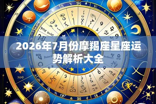 2026年7月份摩羯座星座运势解析大全
