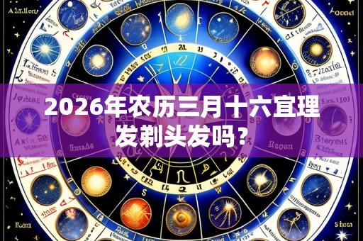 2026年农历三月十六宜理发剃头发吗？