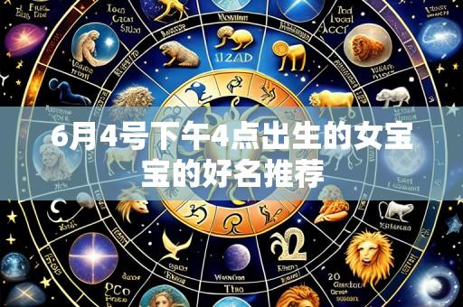 6月4号下午4点出生的女宝宝的好名推荐