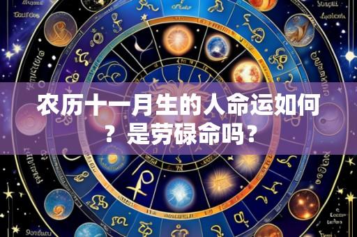 农历十一月生的人命运如何？是劳碌命吗？