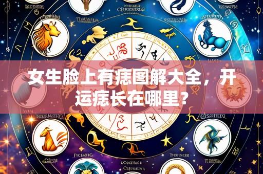 女生脸上有痣图解大全，开运痣长在哪里？