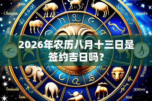 2026年农历八月十三日是签约吉日吗?
