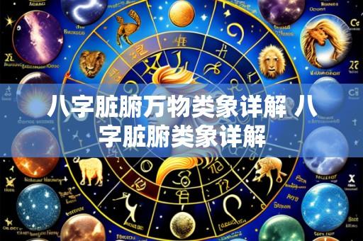 八字脏腑万物类象详解 八字脏腑类象详解