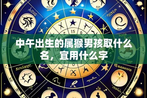 中午出生的属猴男孩取什么名,宜用什么字