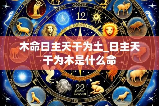 木命日主天干为土_日主天干为木是什么命