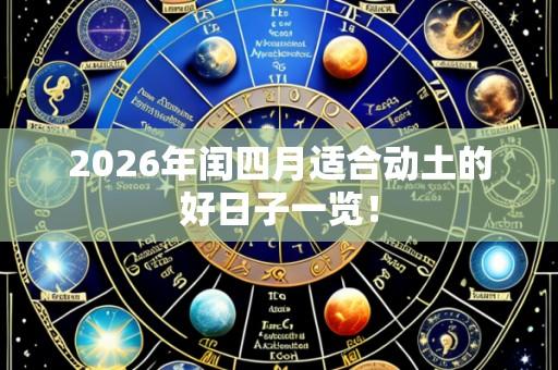 2026年闰四月适合动土的好日子一览！