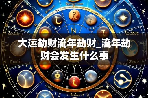 大运劫财流年劫财_流年劫财会发生什么事
