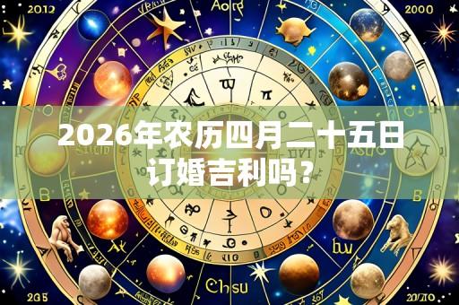 2026年农历四月二十五日订婚吉利吗?