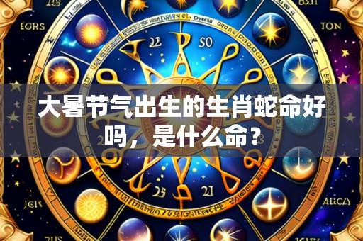 大暑节气出生的生肖蛇命好吗,是什么命?