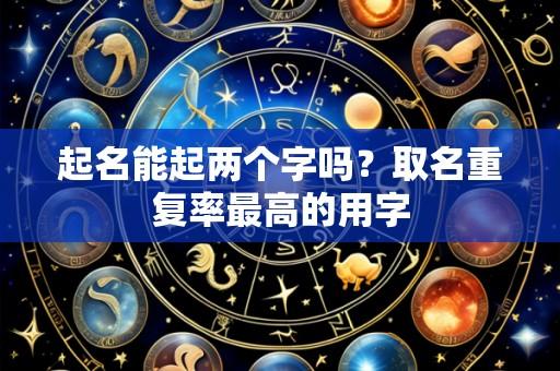 起名能起两个字吗？取名重复率最高的用字