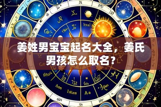 姜姓男宝宝起名大全,姜氏男孩怎么取名?