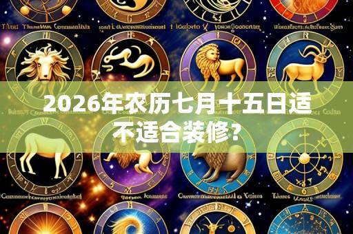 2026年农历七月十五日适不适合装修?